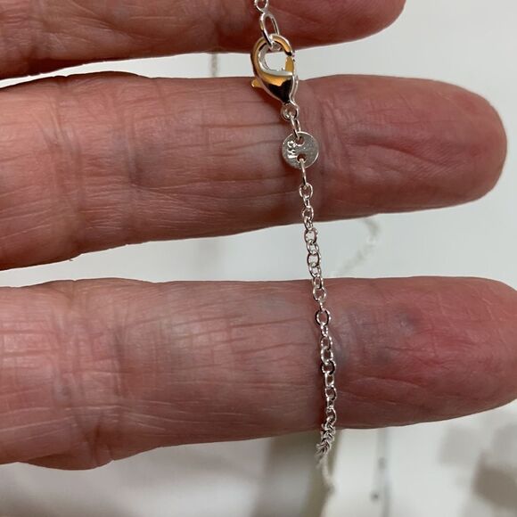 Sterling silver Cross pendant with silver plated brass chain. New with tags - Picture 4 of 6